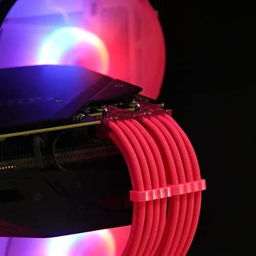 Sirlyr Pink PSU Cable Combs Set,24/8Pin,3.5mm | Bright, Heat-Resistant, Easy Install (70-120 chars) thumbnail 4