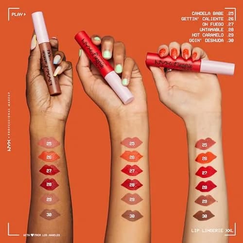 NYX PROFESSIONAL MAKEUP Lip Lingerie XXL Matte Liquid Lipstick On Fuego (Fire Red) 3.8ml (0.13 Fl Oz) | Long-Lasting Matte Finish thumbnail 6