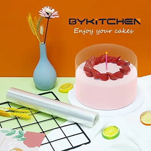 BYKITCHEN Acetate Cake Collar Roll 30cm x 10m (12in x 32.8ft) | Food Grade PP for Mousse & Chocolate Wrapping thumbnail 7