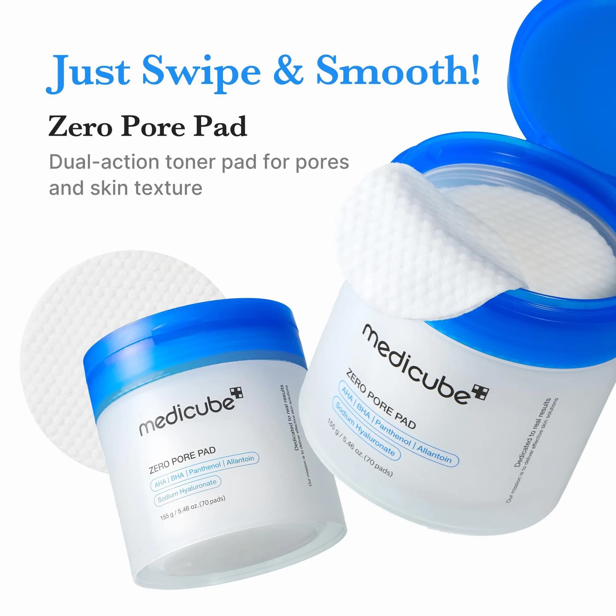 medicube Zero Pore Pad 2.0 Toner Pads for Exfoliation and Pore Care | 70 Count (Pack of 1) - view 3