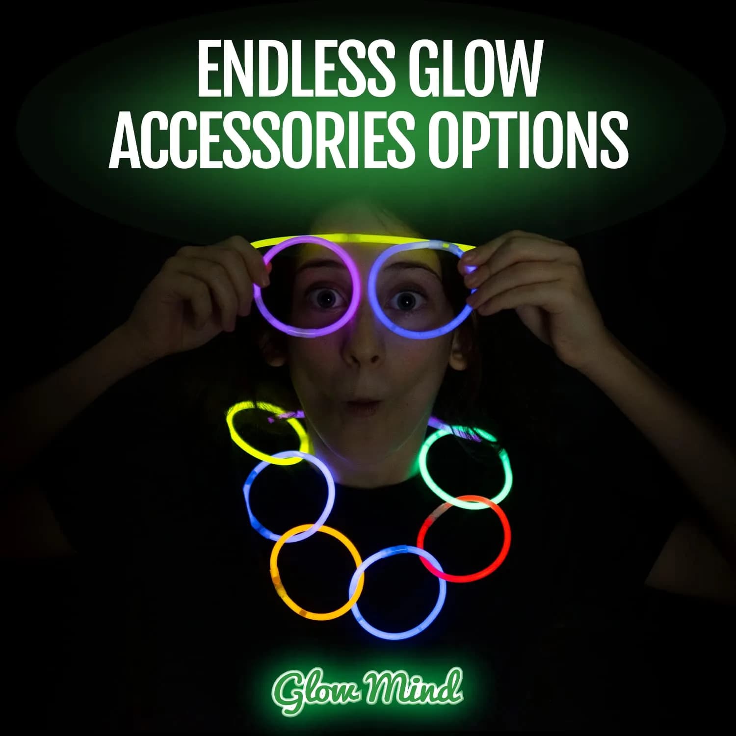 Glow Mind Ultra Bright Glow Sticks Bulk Pack (200 Count) with Bracelets & Necklaces | 6+ Hour Glow for Parties - view 5