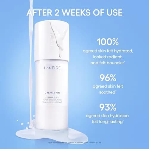 LANEIGE Cream Skin Face Hydrating Milky Toner | Korean Moisturizer & Toner for All Skin Types thumbnail 4