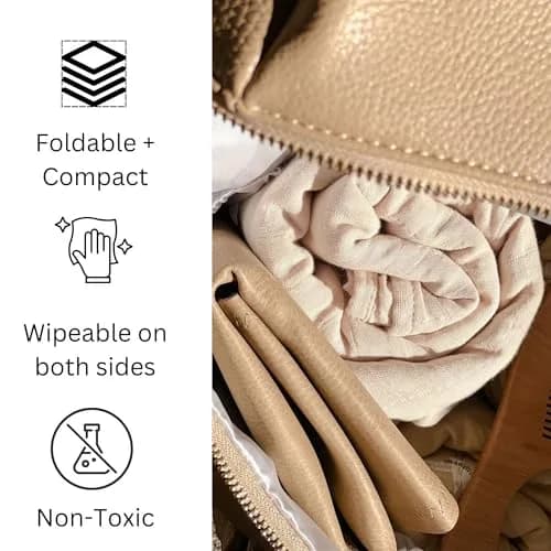 Uniklook Vegan Leather Changing Pad 40cm x 76cm (16"x30") | Waterproof & Wipeable Mat for On-the-Go Diaper Changes thumbnail 4
