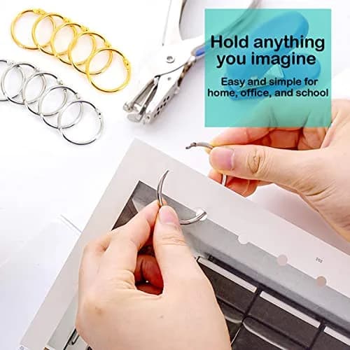 EXTRIC Binder Rings 3 Inch Metal Book Rings 10 PK | Heavy Duty, Rust-Resistant for Office & School thumbnail 5