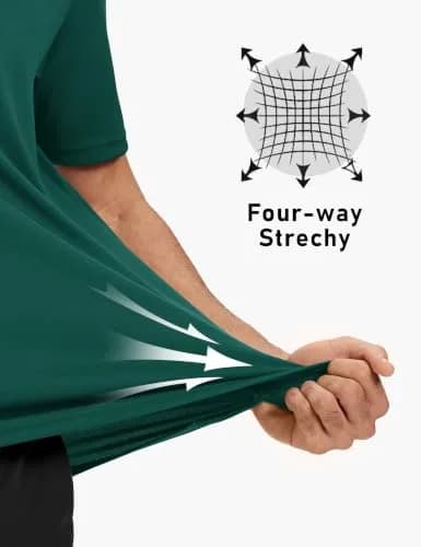TACVASEN Mens Polo Shirt Short Sleeve Dry Fit Golf Collar Shirt | Lightweight, Breathable & Quick-Dry thumbnail 6