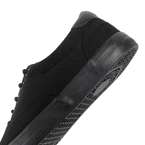 TOBER Classic Black Low Top Canvas Sneakers for Men | US 11 (45 EU) thumbnail 4