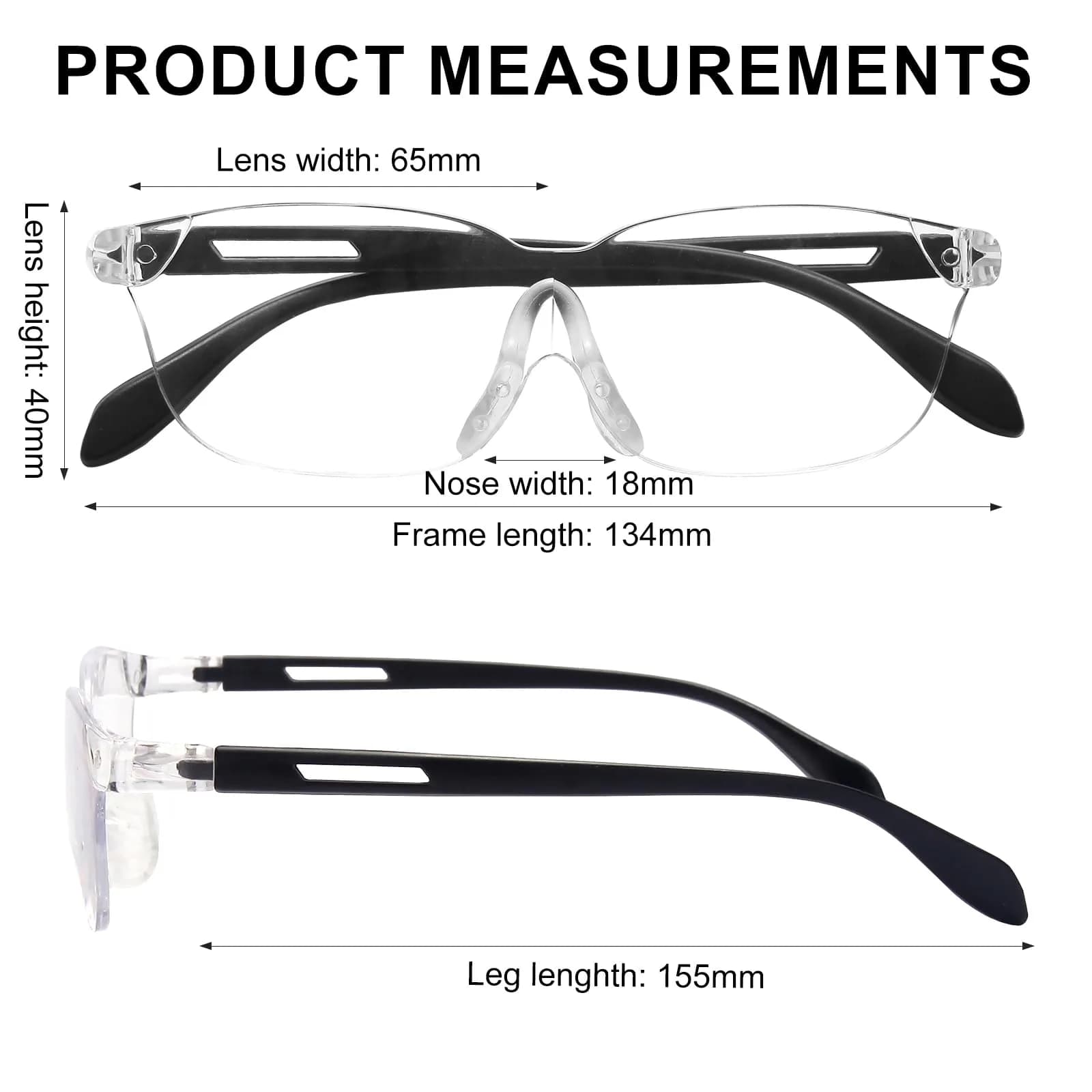 OKH Wearable Magnifying Glasses 1.6X Magnification (2-Pack) | Hands-Free Vision for Close Work - view 7