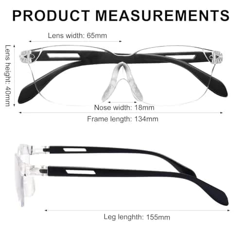 OKH Wearable Magnifying Glasses 1.6X Magnification (2-Pack) | Hands-Free Vision for Close Work thumbnail 7