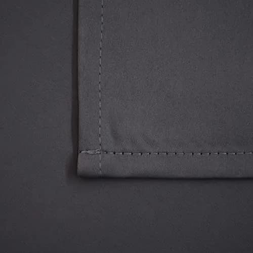 Pickluc 30"W x 24"L Grommet Tier Curtain Dark Grey | Blackout & Heat Insulation (70-120 chars) thumbnail 7