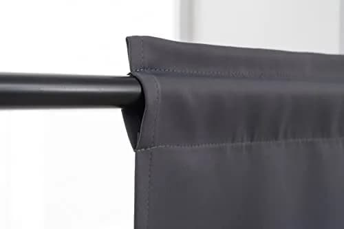 Pickluc 30"W x 24"L Grommet Tier Curtain Dark Grey | Blackout & Heat Insulation (70-120 chars) thumbnail 3