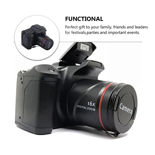 SOLUSTRE Portable 4K Digital Camera with 16x Zoom & 3-inch LCD Screen | Black thumbnail 2