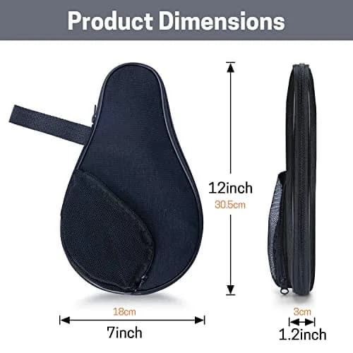 VISEMAN Waterproof Table Tennis Racket Cover, Impact Buffer, Holds 2 Paddles & 5 Balls thumbnail 2