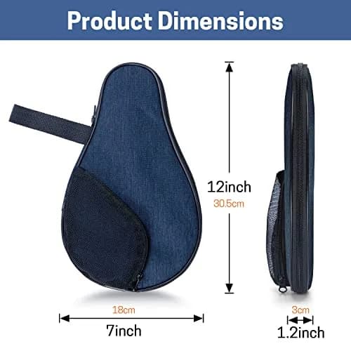 VISEMAN Waterproof Table Tennis Racket Cover, Holds 2 Paddles & 5 Balls, Impact Buffer thumbnail 2