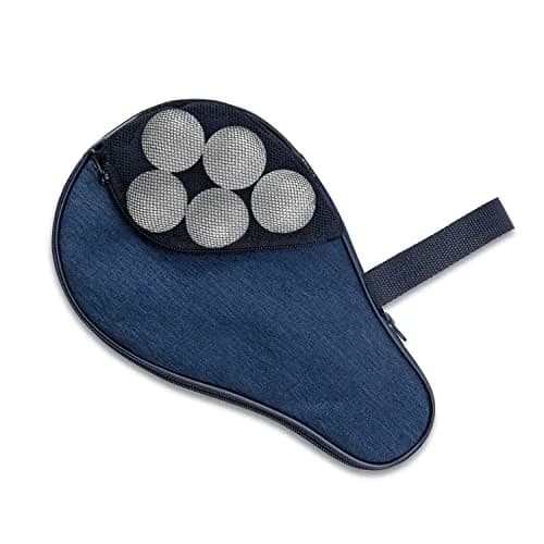 VISEMAN Waterproof Table Tennis Racket Cover, Holds 2 Paddles & 5 Balls, Impact Buffer - main product image