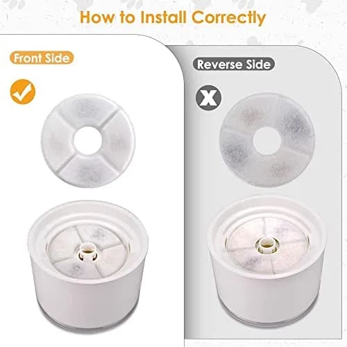 Comsmart Pet Fountain Filter Set 16 Pack | Triple Filtration System Replacement Cat Water Fountain Filters for 81oz/2.4L Fountains thumbnail 7