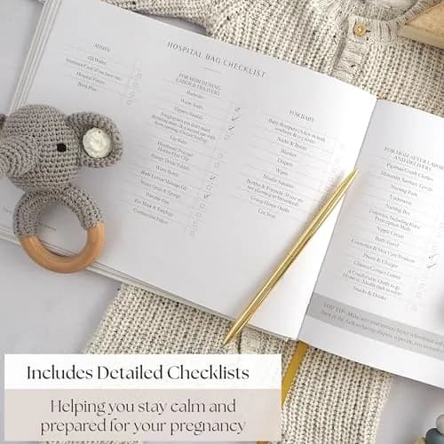 Bibi & Beau Complete Pregnancy Journal & Memory Book 21.59 cm x 27.94 cm | Weekly Pregnancy Scrapbook with Ultrasound Photo Slots thumbnail 7