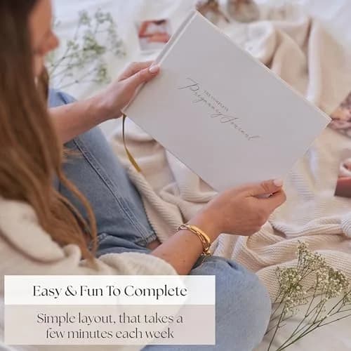 Bibi & Beau Complete Pregnancy Journal & Memory Book 21.59 cm x 27.94 cm | Weekly Pregnancy Scrapbook with Ultrasound Photo Slots thumbnail 3