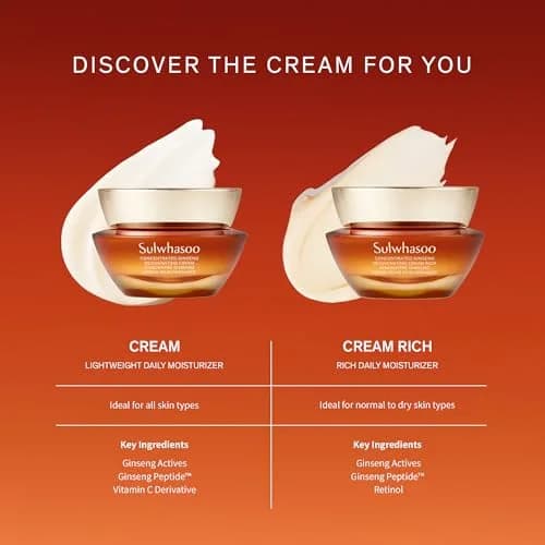 Sulwhasoo Concentrated Ginseng Rejuvenating Cream Rich | Anti-Aging Korean Face Moisturizer | Firming & Deep Hydration | Ginseng Peptide Retinol Cream for Dry Mature Skin, 1.69 fl. oz. thumbnail 8