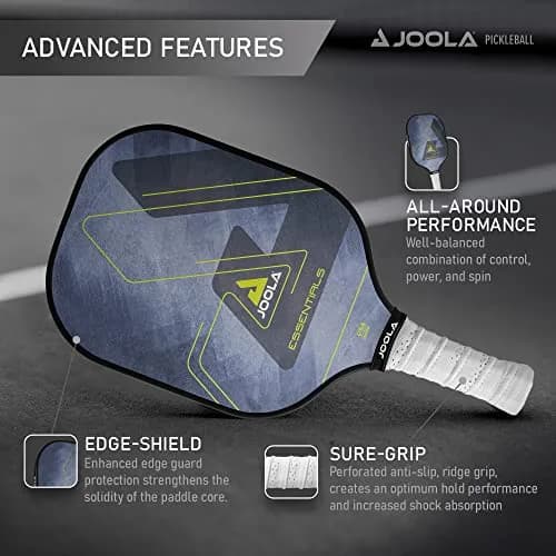 JOOLA Essentials Performance Pickleball Paddle | 232g (8.2oz) Fiberglass Surface, Poly Core, Blue thumbnail 3
