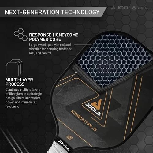 JOOLA Essentials Performance Pickleball Paddle | 232g (8.2oz) Fiberglass Surface, Poly Core thumbnail 4
