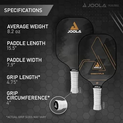 JOOLA Essentials Performance Pickleball Paddle | 232g (8.2oz) Fiberglass Surface, Poly Core thumbnail 5