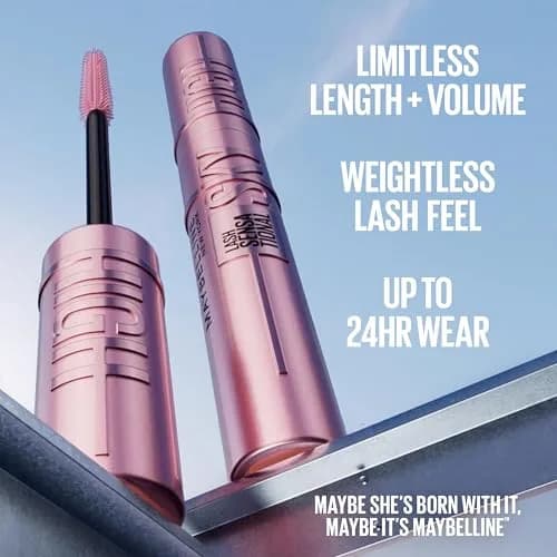 Maybelline Lash Sensational Sky High Washable Mascara Makeup, True Brown | Volumizing & Lengthening thumbnail 4