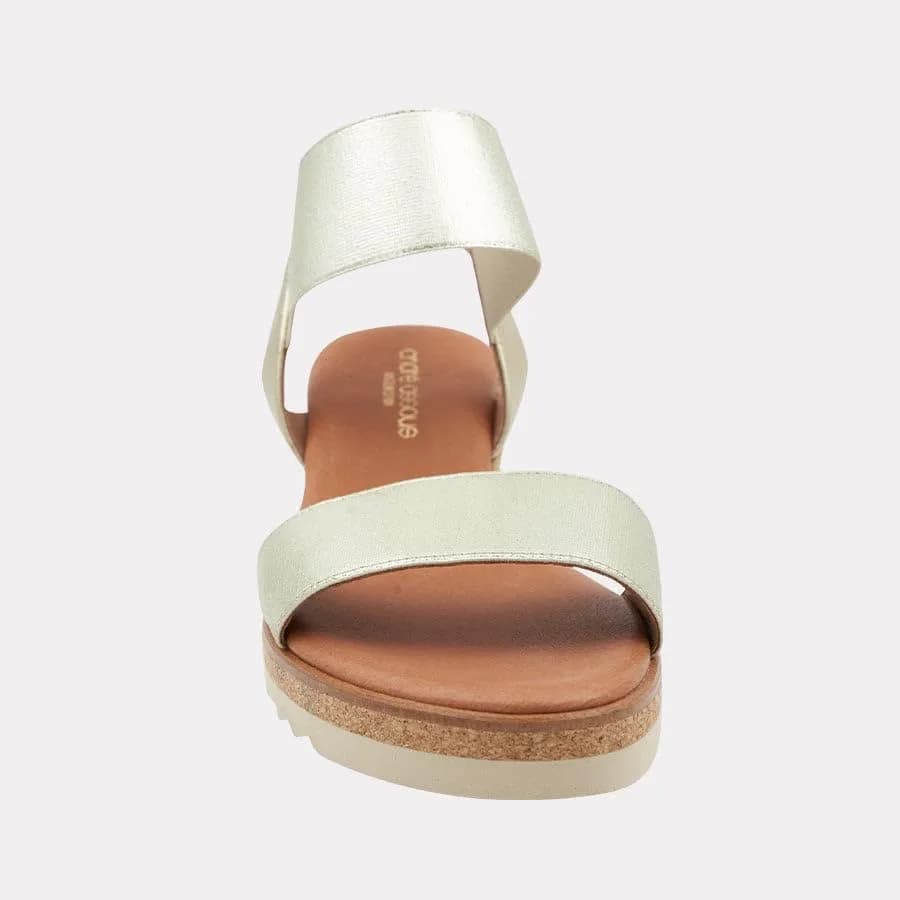 André Assous Neveah Wedge, Platino, Size 6 | Elegant European Craftsmanship thumbnail 4