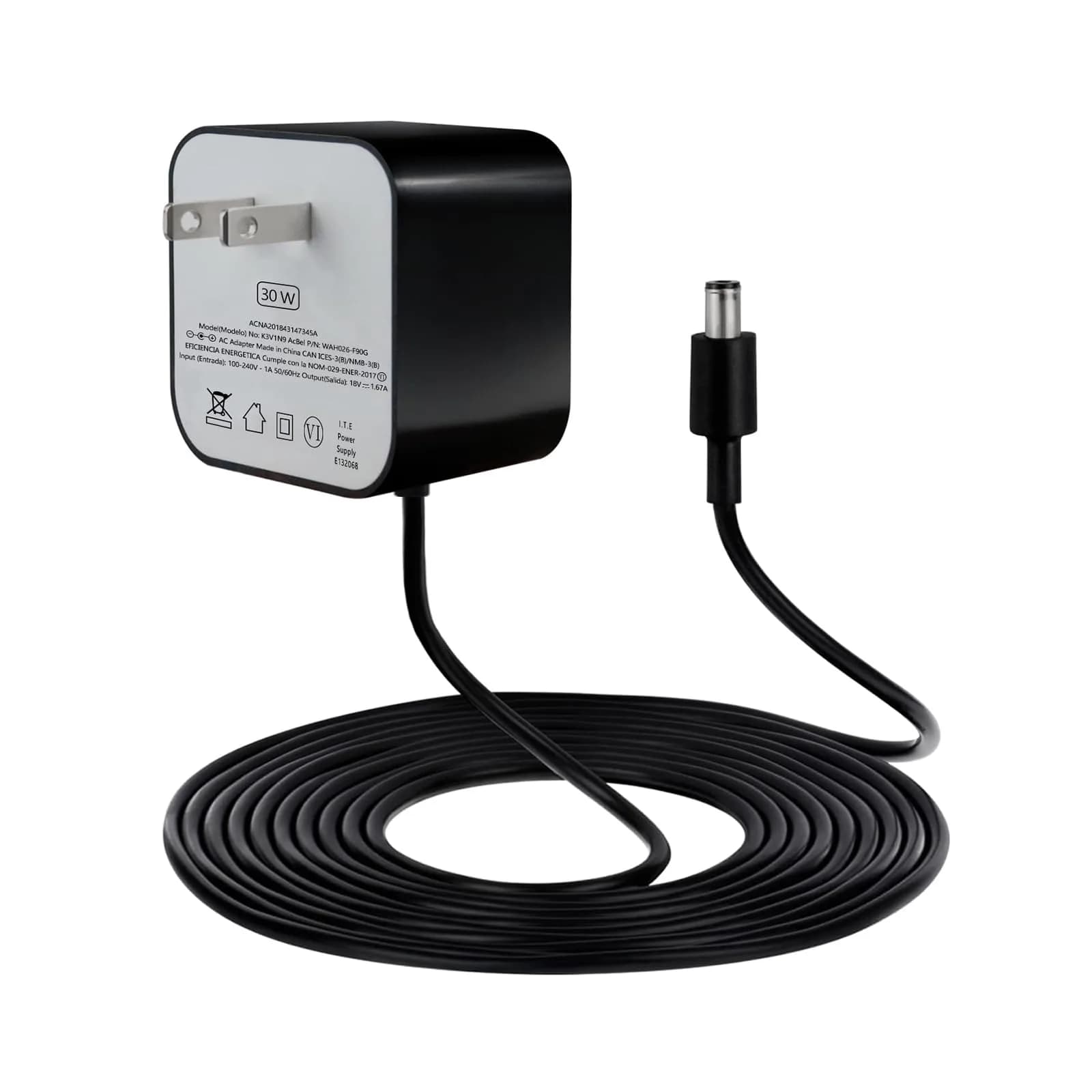 ZTTXL 30W AC Power Adapter for Echo Devices 1.76m (5.8Ft) | USA-Imported Power Cord for Echo 4th Gen, Show 10 (3rd Gen), Show 8 - main product image