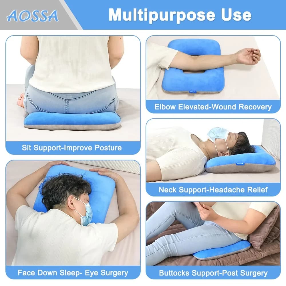 AOSSA Donut Seat Cushion for Tailbone Pain 38 cm (15 in) x 33 cm (13 in) | Medical Grade Support for Hemorrhoids & Post Surgery - view 5