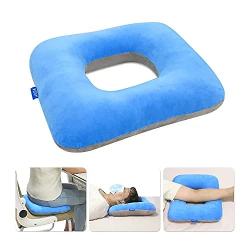 AOSSA Donut Seat Cushion for Tailbone Pain 38 cm (15 in) x 33 cm (13 in) | Medical Grade Support for Hemorrhoids & Post Surgery thumbnail 1