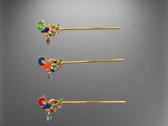 Garden Of Arts Handmade Peacock Bansuri Flute Figurine Set | Divine Decor for Laddu Gopal & Kanha Ji thumbnail 7