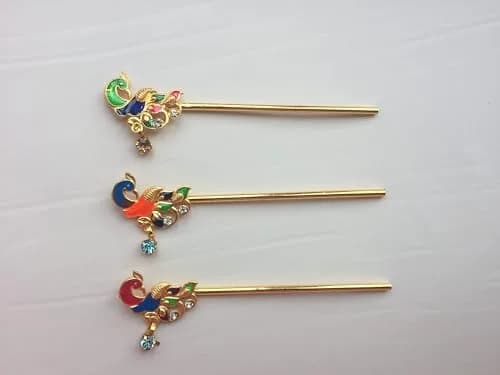 Garden Of Arts Handmade Peacock Bansuri Flute Figurine Set | Divine Decor for Laddu Gopal & Kanha Ji thumbnail 8