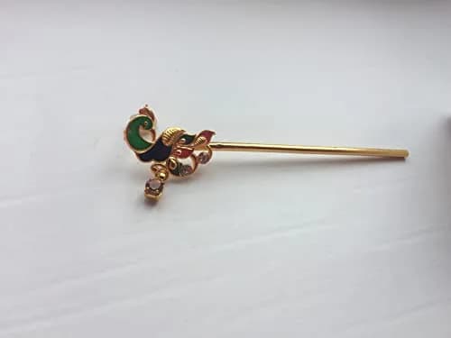 Garden Of Arts Handmade Peacock Bansuri Flute Figurine Set | Divine Decor for Laddu Gopal & Kanha Ji thumbnail 3