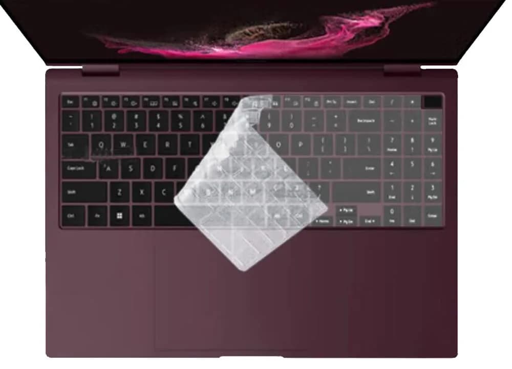 JuYuish Clear Silicone Keyboard Skin for Samsung Galaxy Book Pro/Pro 360 15.6" & 16" Laptops | US Layout — Clear -15