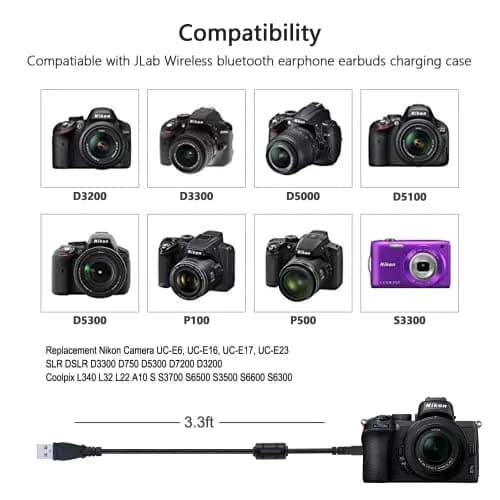 ycwwzzh USB-C Camera Cable 1m (3.3ft) | Nikon UC-E6/E16/E17/E23 Data Transfer & Charging thumbnail 3