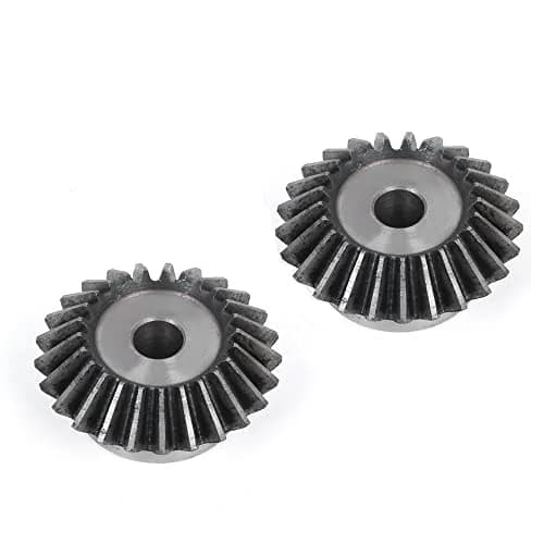 PGFUN 2 Pcs 1 Module 20 Teeth 5mm Shaft Hole Bevel Gear Set | 1:1 Ratio, 90 Degree Steering thumbnail 1
