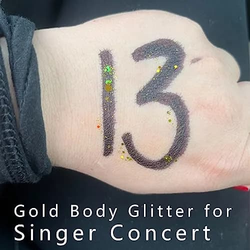 MEICOLY Gold Chunky Glitter Gel 50ml | Self-Adhesive Face Body Hair Glitter for Festivals - view 3