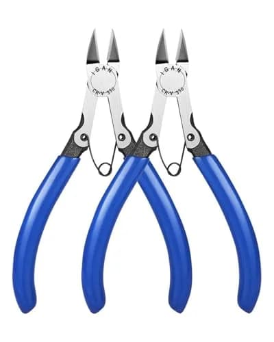IGAN-330 Wire Flush Cutters 5''x2 | Ultra Sharp Precision CR-V Side Cutters for Electronics & Jewelry thumbnail 1