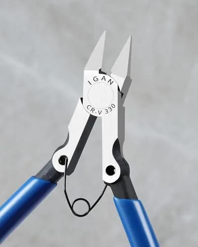 IGAN-330 Wire Flush Cutters 5''x2 | Ultra Sharp Precision CR-V Side Cutters for Electronics & Jewelry thumbnail 3