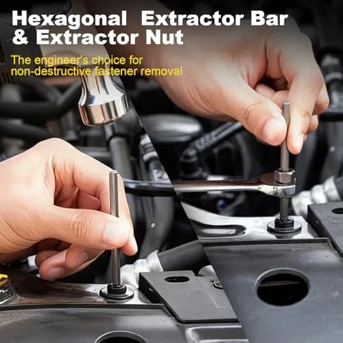 Topec 55-Piece Screw Extractor Set & Broken Bolt Extractors | Industrial Grade Tools for Damaged Fasteners thumbnail 5