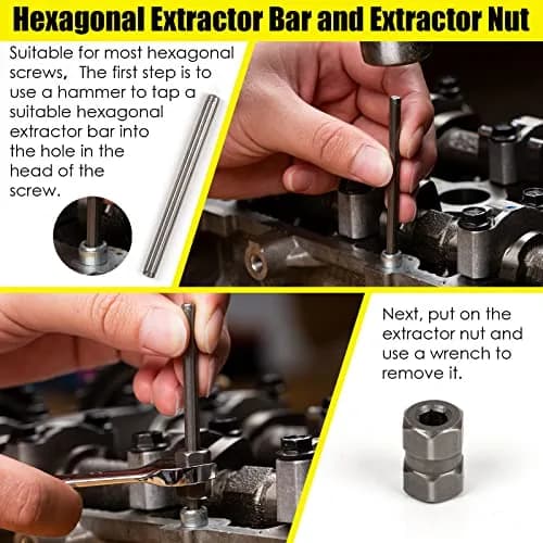 Topec 55-Piece Screw Extractor Set & Broken Bolt Extractors | Industrial Grade Tools for Damaged Fasteners thumbnail 9