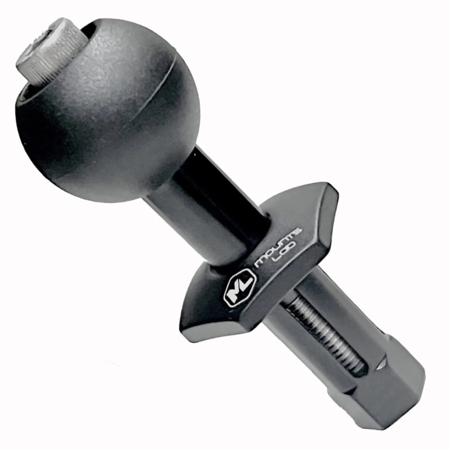 Mounts Lab Ninja Motorcycle Fork Stem Mount with 1-inch Ball for Kawasaki Ninja 12mm Hole | CNC Aluminum & TPU Rubber