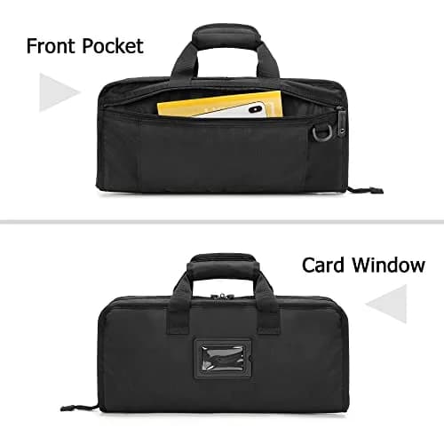 samdew Chef Knife Bag with Lockhole & 17 + 6 Slots | Durable Nylon, 17.5 In, Unisex thumbnail 5