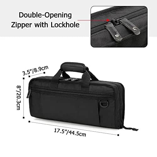 samdew Chef Knife Bag with Lockhole & 17 + 6 Slots | Durable Nylon, 17.5 In, Unisex thumbnail 6