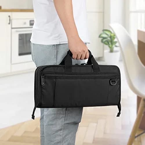 samdew Chef Knife Bag with Lockhole & 17 + 6 Slots | Durable Nylon, 17.5 In, Unisex thumbnail 7