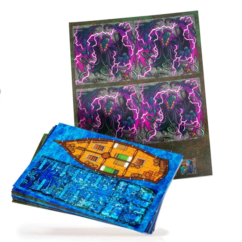 DUNGEON CRAFT: Brine Break Pack 2D Terrain Set for TTRPG | Island Exploration & Fantasy Adventure