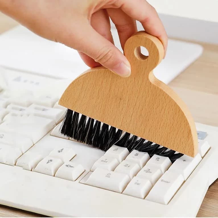 Brightech RA Eco-Friendly Wooden Bamboo Hand Brush & Dustpan Set | Gentle, Durable & Stylish (Long-Lasting Bristles) thumbnail 7