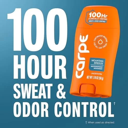 Carpe Antiperspirant Lotion Mountain Breeze Scent 50ml (1.69 Fl Oz) | 100-Hour Clinical Sweat Protection thumbnail 4
