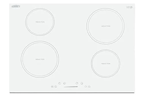 Summit 30" 4 Burner Induction Cooktop, White | Efficient Electromagnetic Heating for Safe, Fast Cooking thumbnail 1