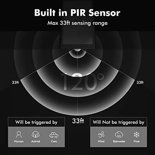 AloftSun Solar Motion Sensor Outdoor Lights | Waterproof 30 LED Spotlights for Yard & Garden thumbnail 7